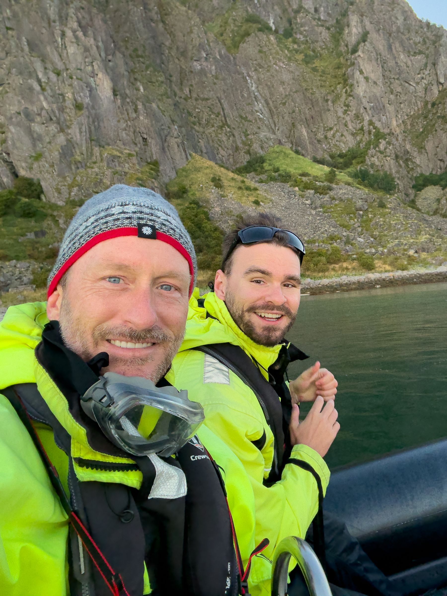 Me and Seth on RIB Boat, Svolvær, Nordland